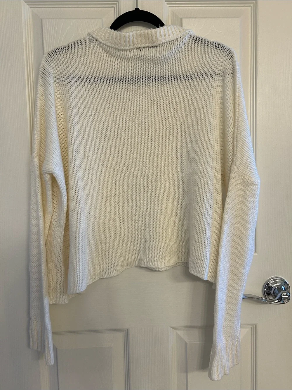 Wooden Ships Cream Boxy Knit Crewneck Sweater